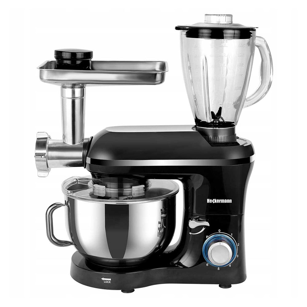 Heckermann fekete konyhai robot 3 az 1-ben mixer, turmixgép és aprító