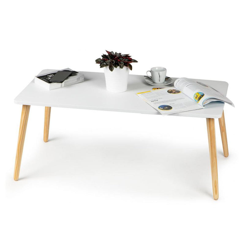 Skandináv kávézóasztal fehér-natur tölgy 103 x 53 x 42 cm