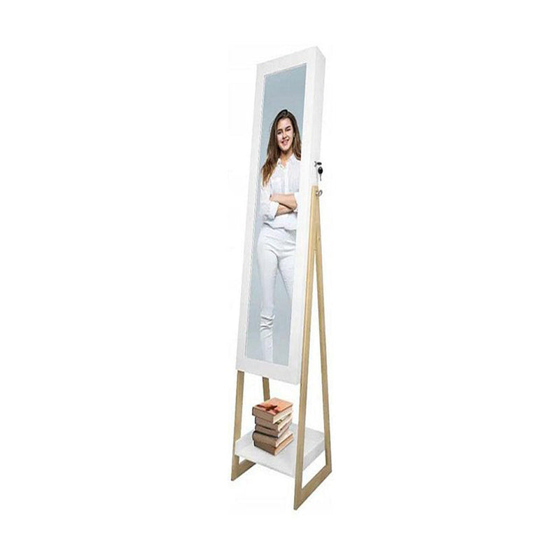 Függőleges szekrény tükörrel ékszereknek 33 x 13 x 150 cm
