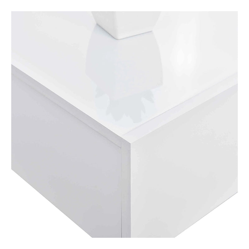 Falra szerelhető éjjeliszekrény fényes fehér 1 modell  46 x 30 x 15 cm