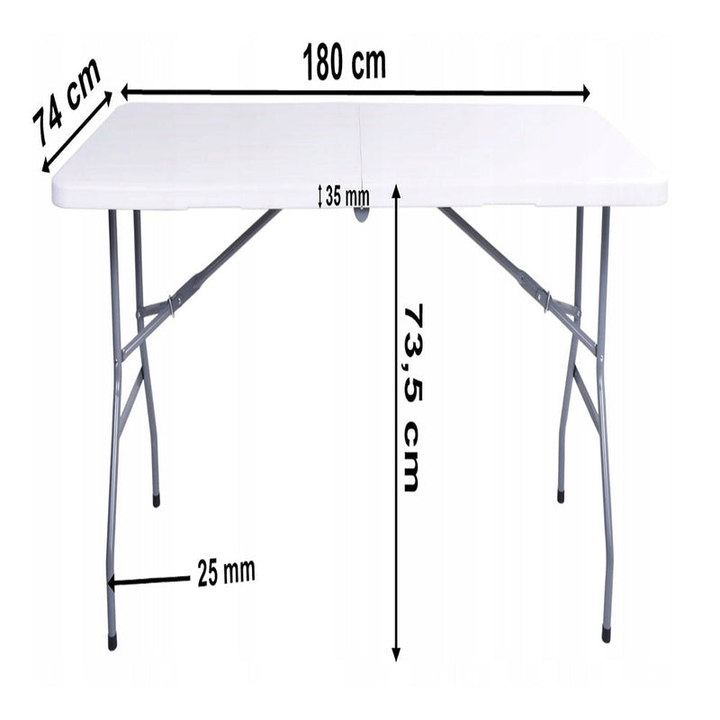 Összecsukható asztal 180 cm