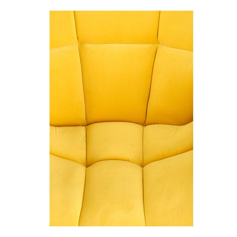 Sárga Belton Velvet fotel szövettel kárpitozva 74 x 73 x 78 cm