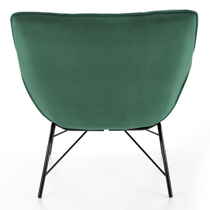 Smaragd zöld Belton Velvet fotel szövettel kárpitozva 74 x 73 x 78 cm