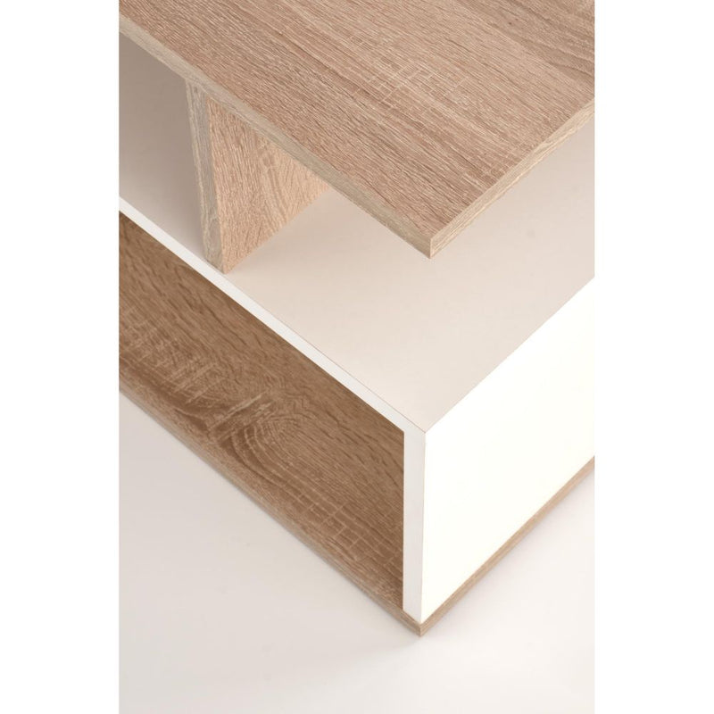 Kávézóasztal combo sonoma tölgy fehér 110 x 55 x 49 cm
