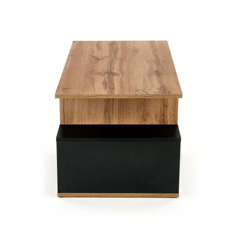 Kávézóasztal andrea combo wotan tölgy - fekete 110 x 55 x 49 cm