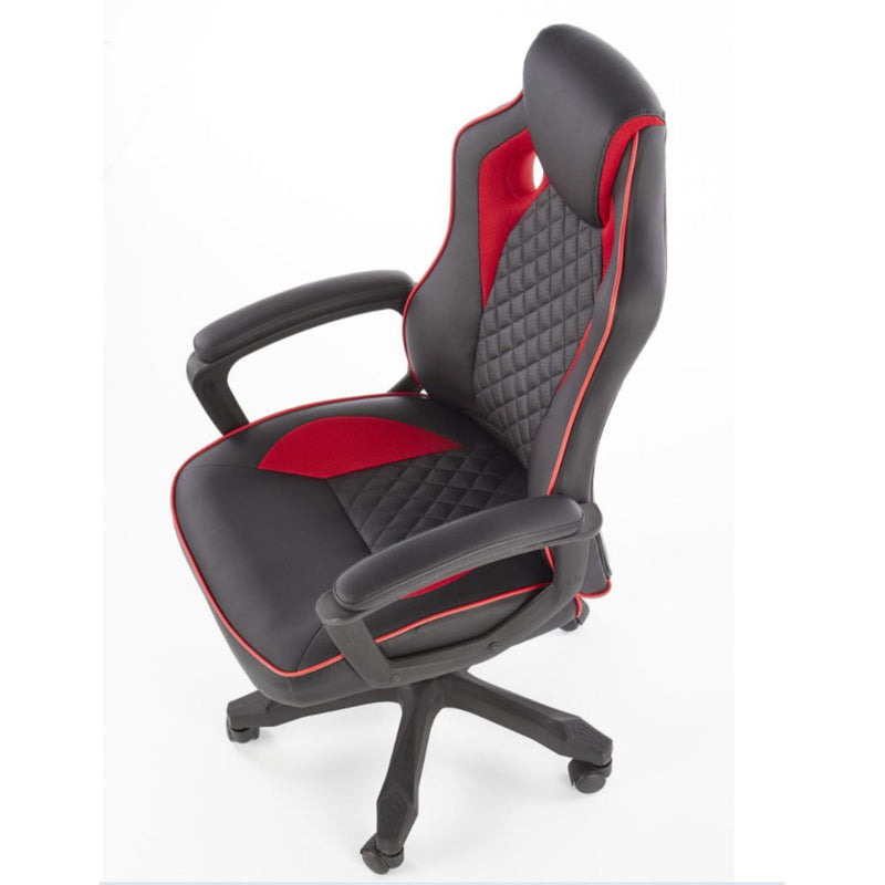 Gaming szék baffin ökológiai börrel kárpitozva fekete - piros