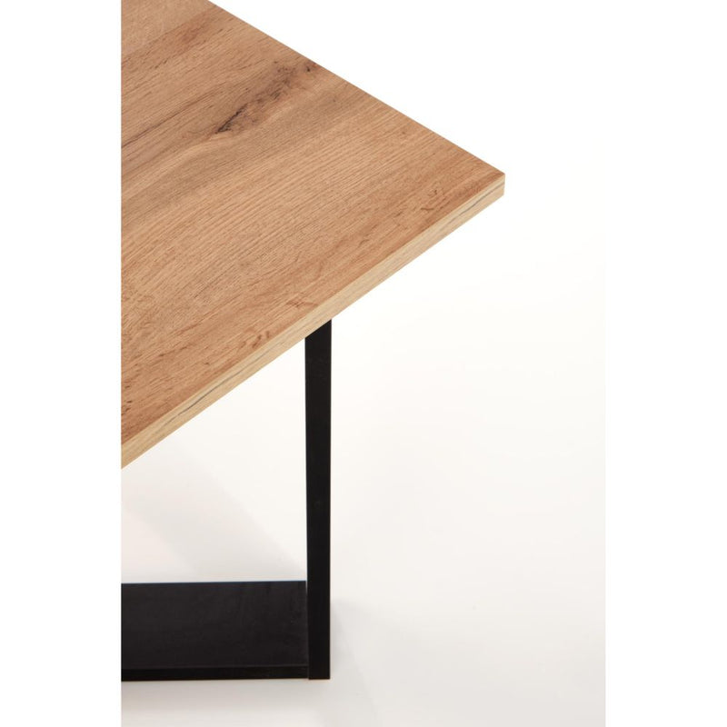 Kávézóasztal cross wotan tölgy - fekete 67 x 67 x 55 cm