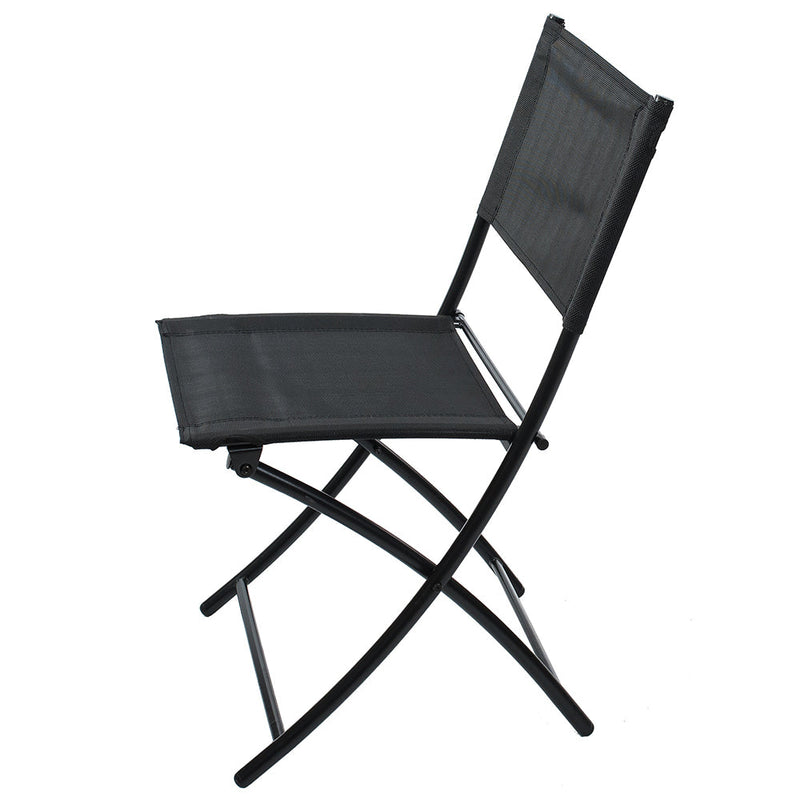 Bútor készlet asztallal és két székkel teraszra erkélyre fekete