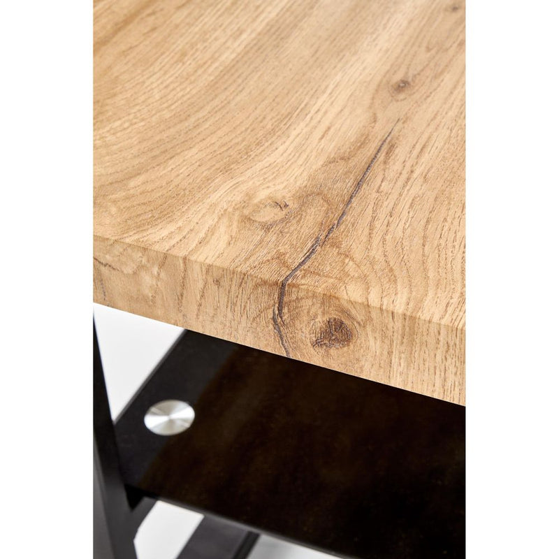 Kávézóasztal espinoza tölgy - fekete 65 x 65 x 45 cm