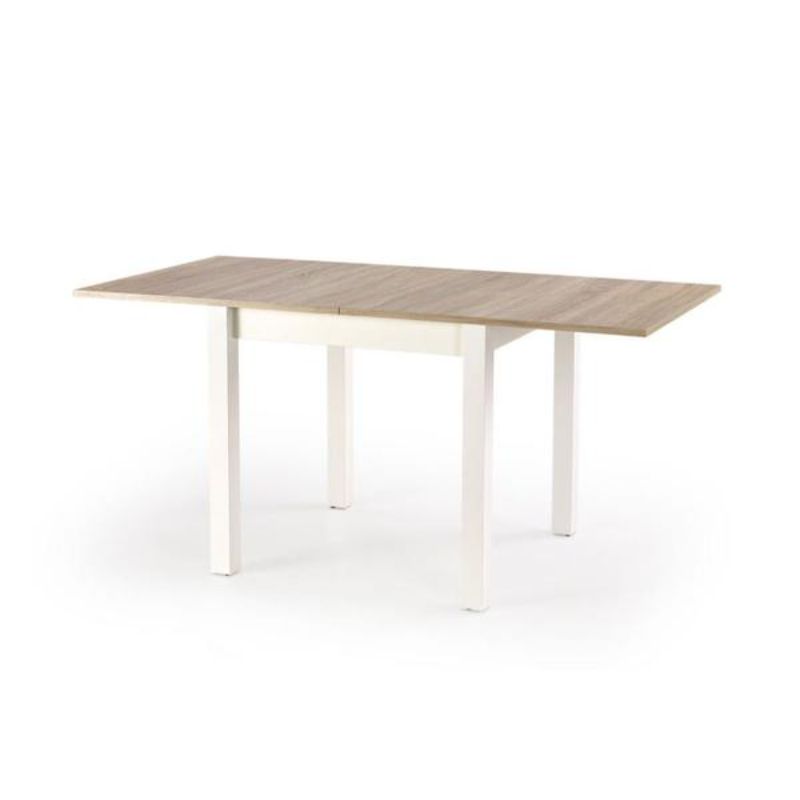 Kihúzható konyha asztal sonoma tölgy - fehér 80-160 x 80 x 76cm