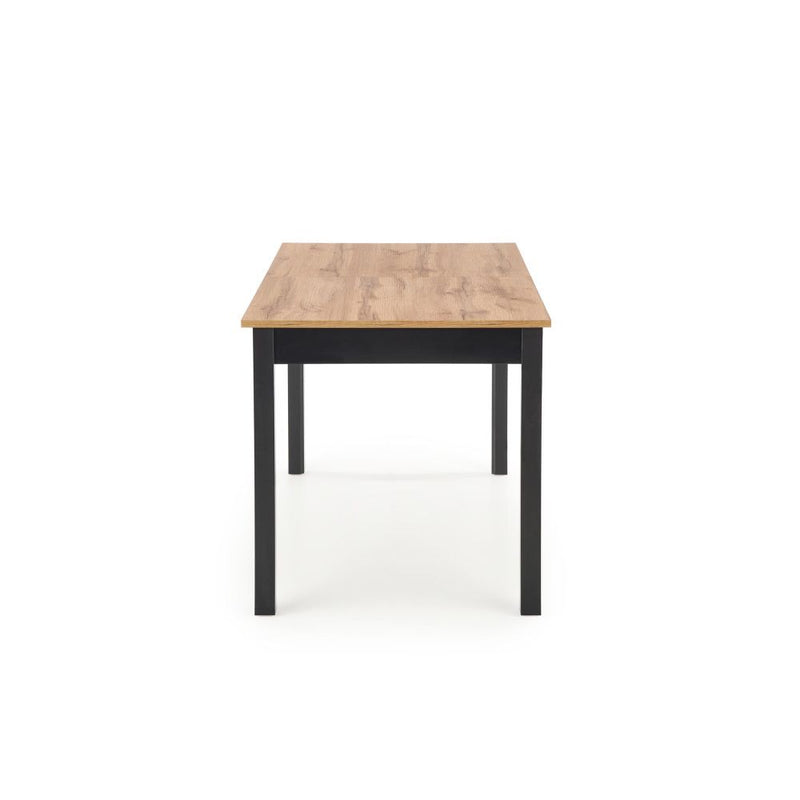 Kihúzható asztal greg wotan tölgy - fekete 124 – 168 x 74 x 75 cm