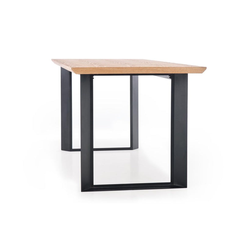 Asztal harris természetes tölgy - fekete 150 x 80 x 76cm
