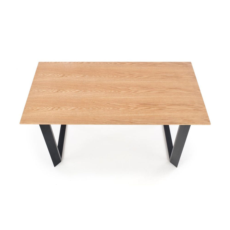 Asztal harris természetes tölgy - fekete 150 x 80 x 76cm