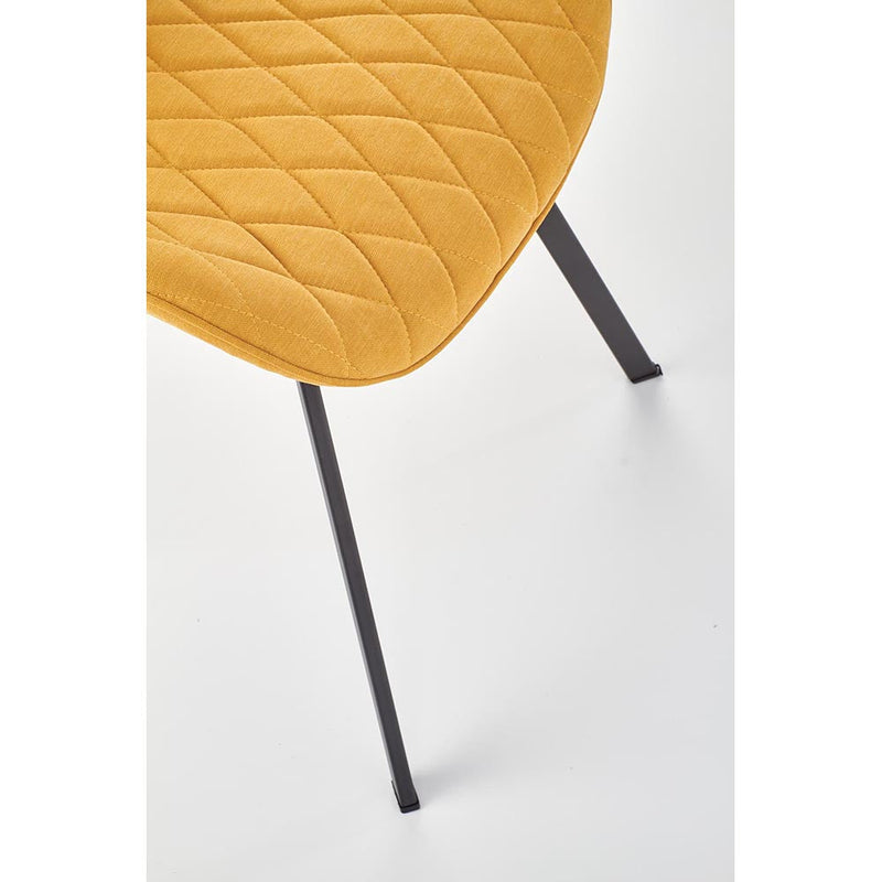 Kárpitozott szék k-360 mustár sárga - fekete 51 x 64 x 90 x 48cm