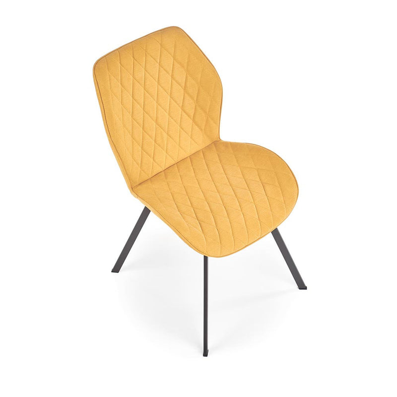 Kárpitozott szék k-360 mustár sárga - fekete 51 x 64 x 90 x 48cm