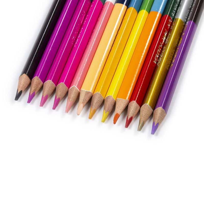 Kétvégű színes ceruza készlet 48 színnel 24 db kidea