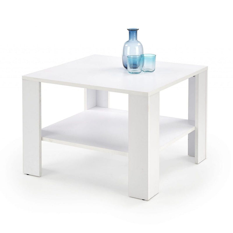Kávézóasztal kwadro négyszögletes fehér 70 x 70 x 53 cm