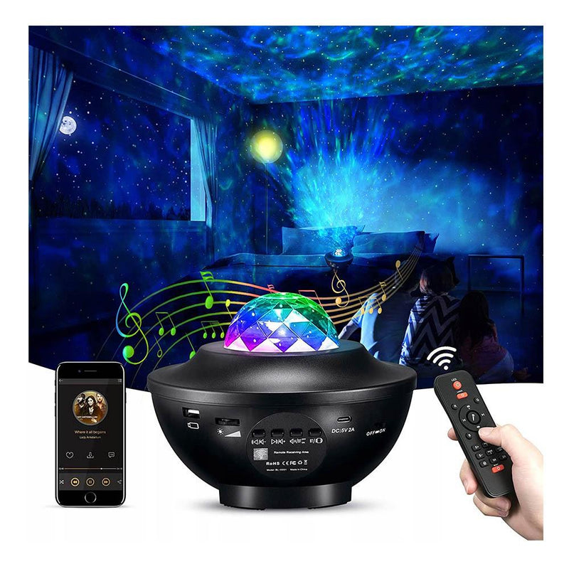 Bluetoothos led projektorlámpa laser galaxy éjszakai fénnyel