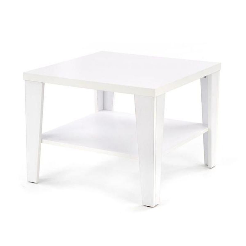 Négyszögletes kávézóasztal manta fehér 70 x 70 x 54 cm