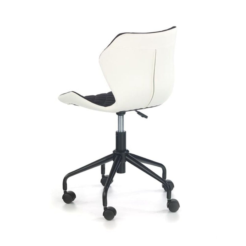 Irodai szék fehér - fekete matrix 48 x 57 x 79-88 x 46-55 cm