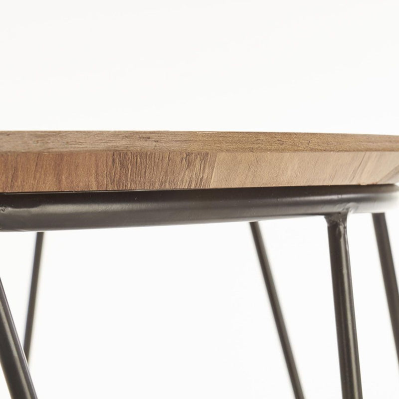 Kávézóasztal nubira diófa - fekete 60 x 41 cm