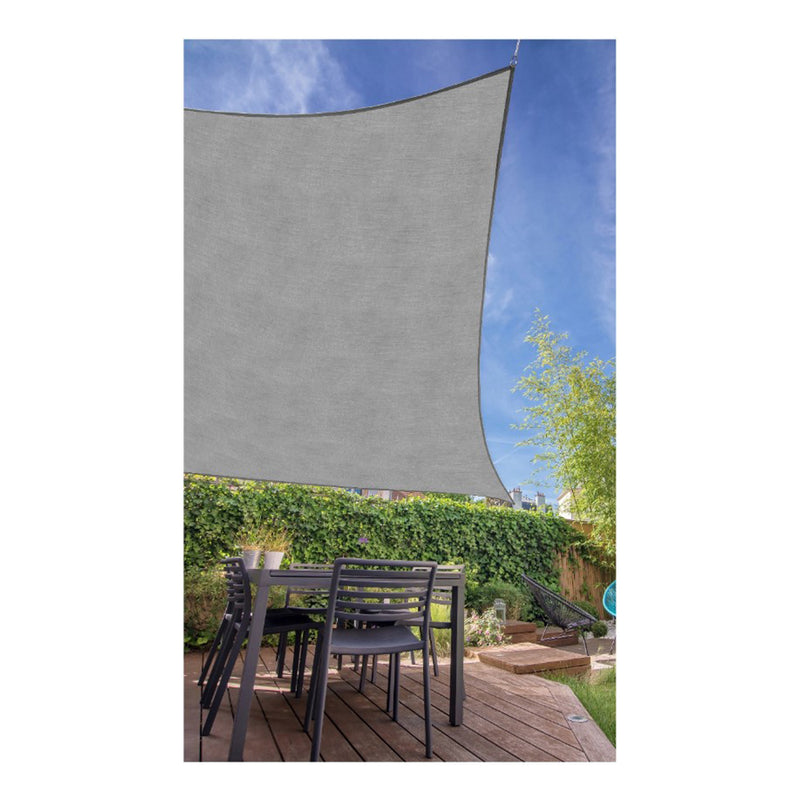 Négyzet alakú napvédő vászonhuzat 3,6 x 3,6 x 3,6 m szürke