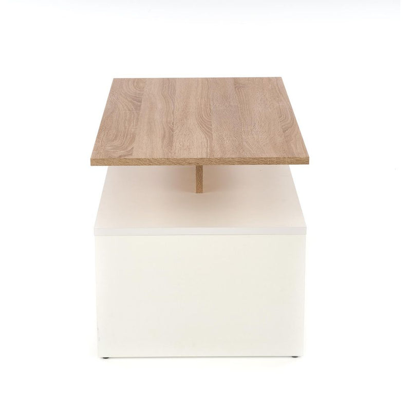 Kávézóasztal sigma sonoma tölgy - fehér 90 x 50 x 50 cm