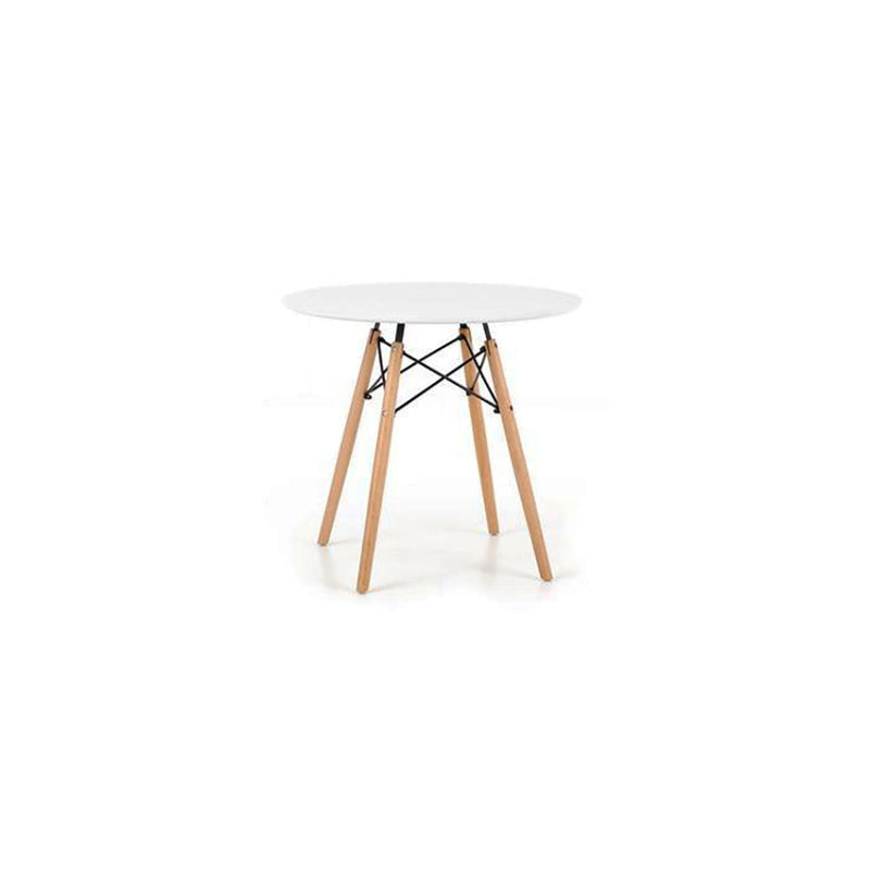 Kerek asztal prometheus fehér - bükkfa 80 x 72 cm