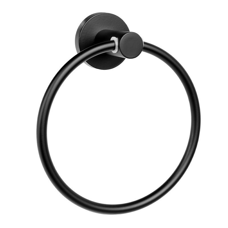 Falra szerelhető törölközőtartó ring fekete