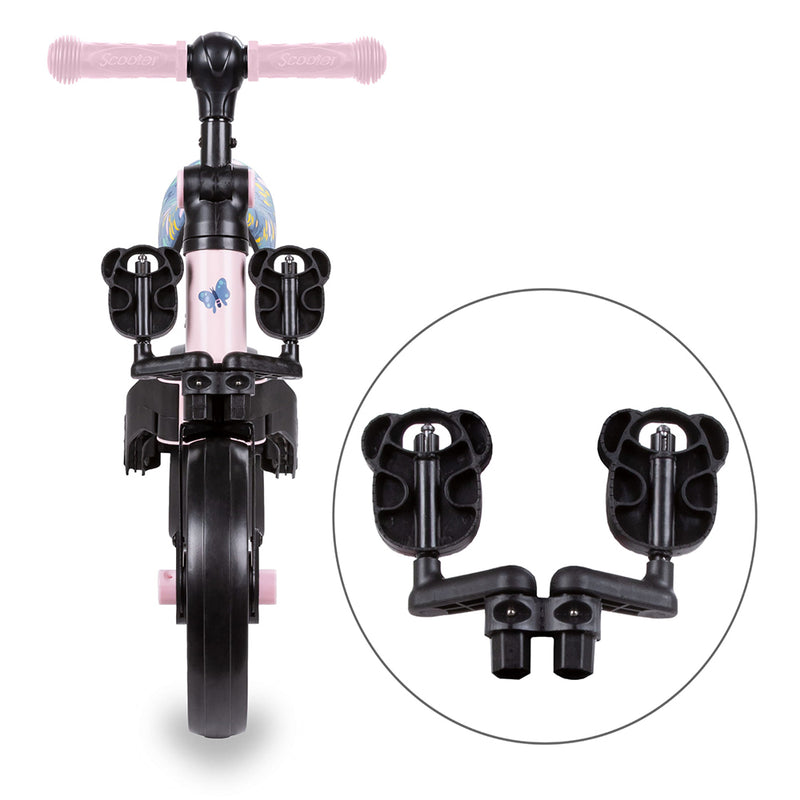 Összecsukható tricikli átalakítható pedál nélküli futó triciklivé kidwell 3 az 1-ben pico flower