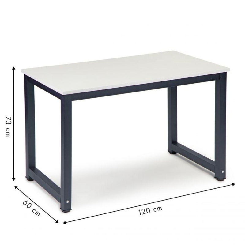 Modern home íróasztal fehér asztallappal 129 x 60 x 74 cm