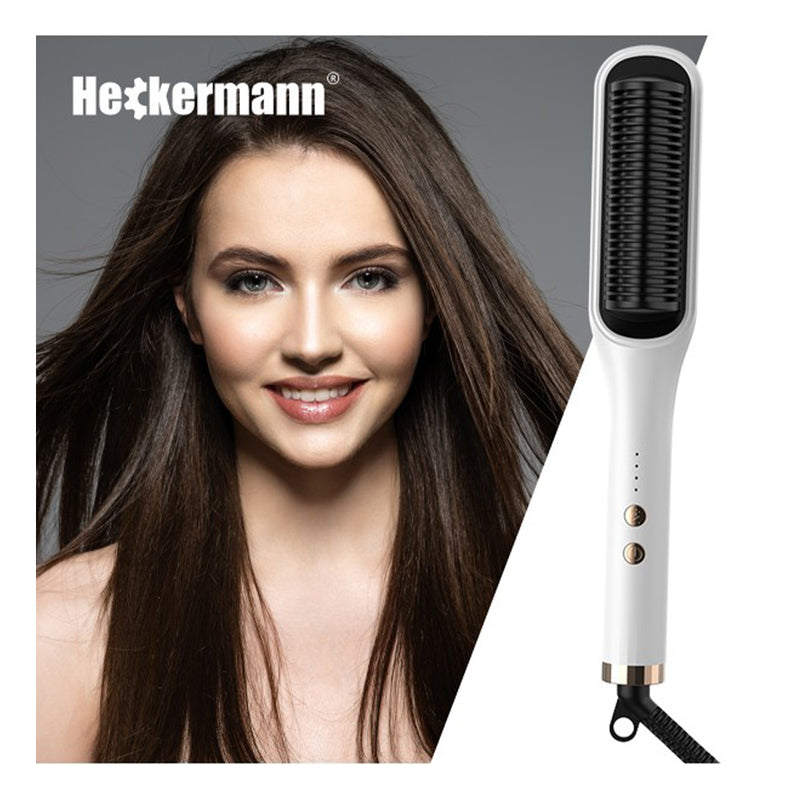 Heckermann 45W kerámia elektromos hajvasaló, fehér