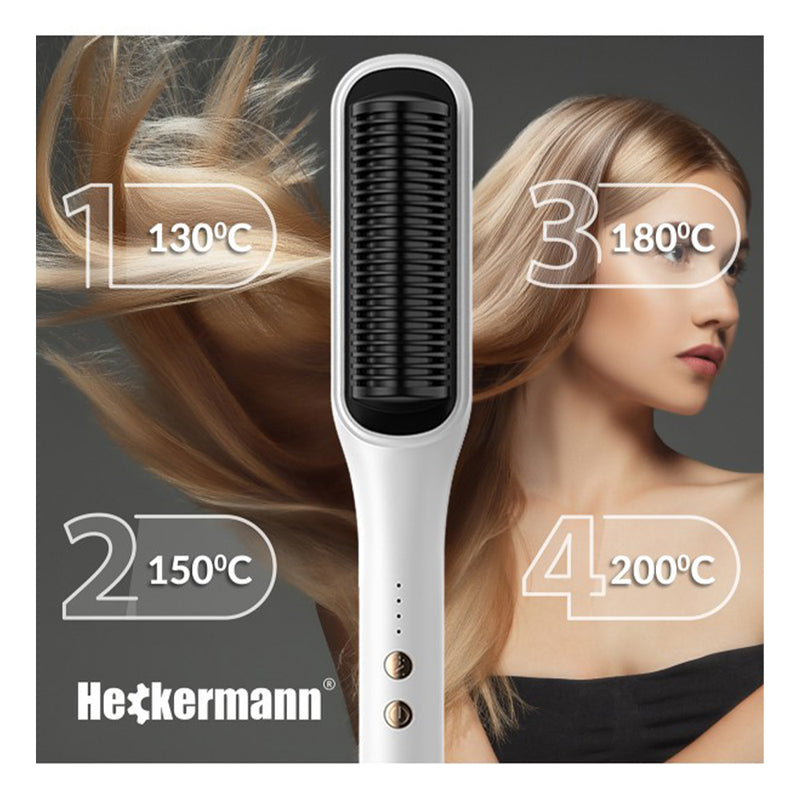 Heckermann 45W kerámia elektromos hajvasaló, fehér