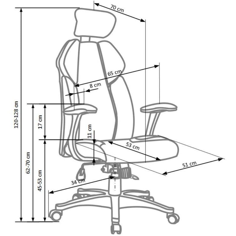 Vezetői irodai szék chrono ökológiai bőrrel kárpitozva fekete - fehér
