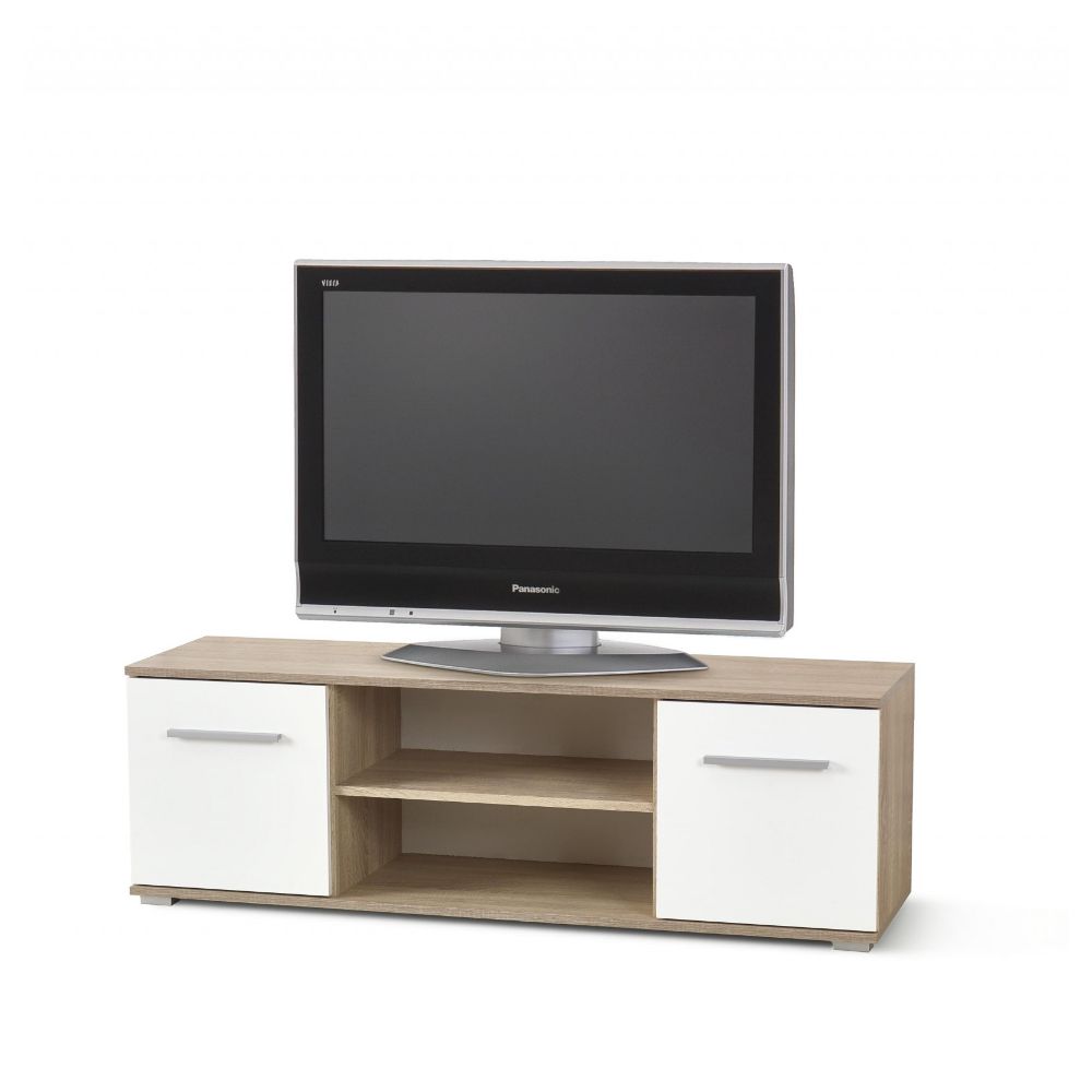 Tv komód rtv-1 2 ajtóval sonoma tölgy - fehér 137 x 40 x 44 cm