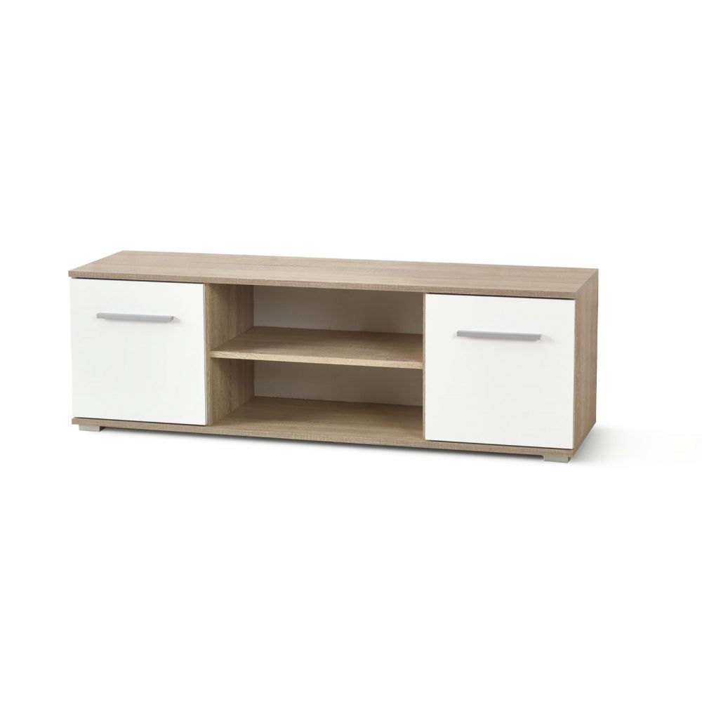 Tv komód rtv-1 2 ajtóval sonoma tölgy - fehér 137 x 40 x 44 cm
