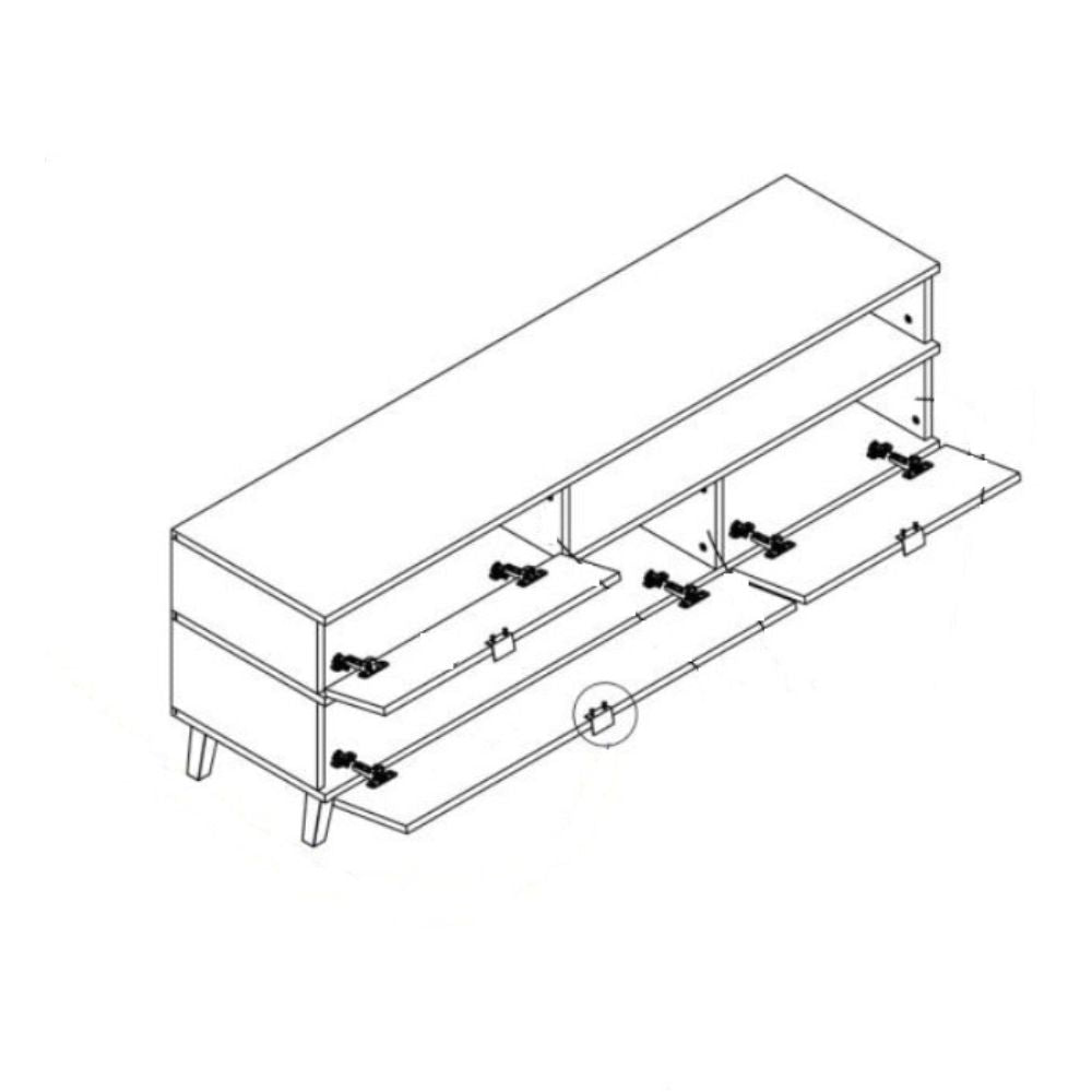 Tv komód nest rtv-1 tölgy 160 x 40 x 55 cm