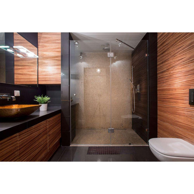 Bambusz fürdőszoba szőnyeg sötétbarna 80 x 50 cm
