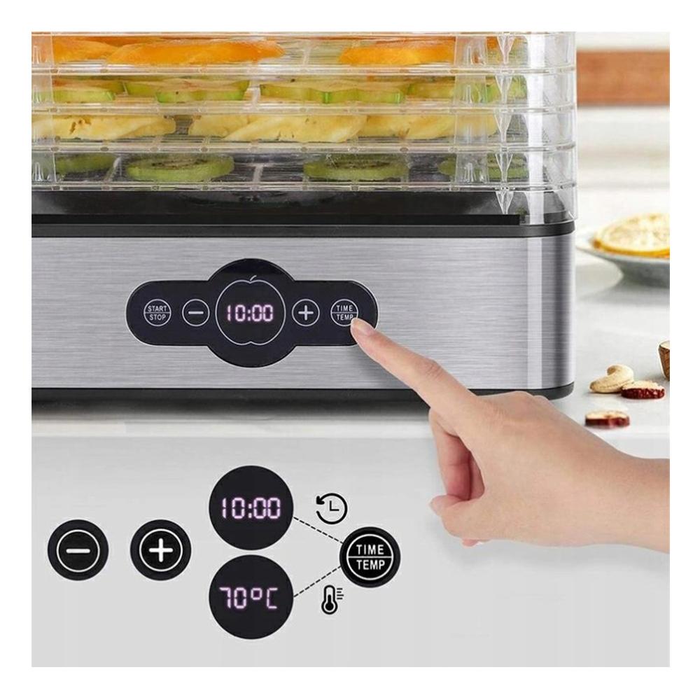 Gyümölcs és zöldség szárító 5 fém tálcával 240w