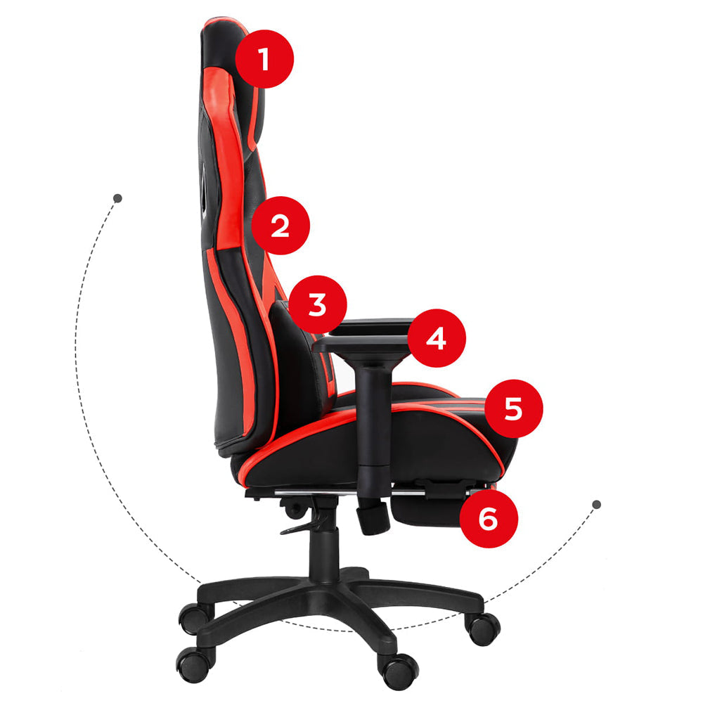 Gaming szék piros huzaro force 7.5