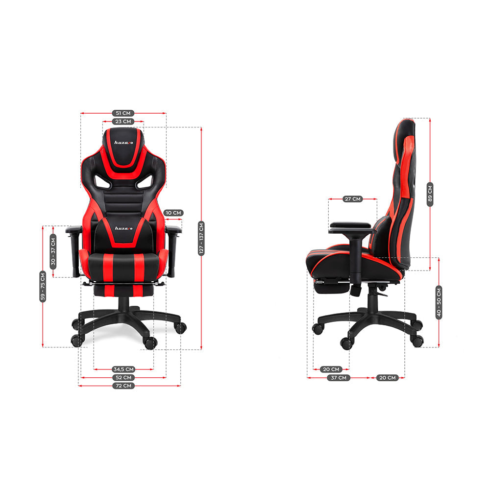 Gaming szék piros huzaro force 7.5