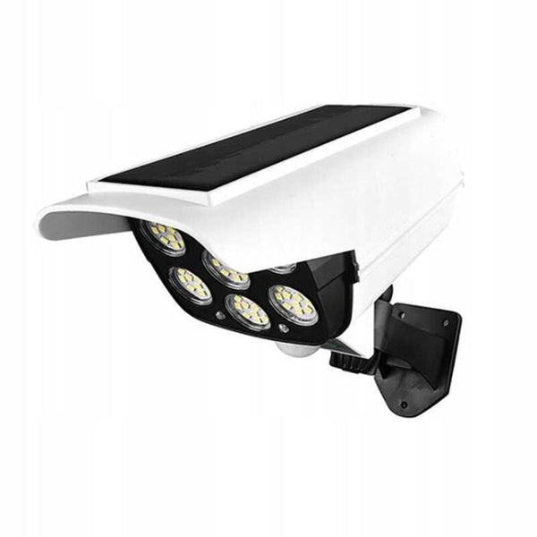 Napelemes lámpa biztonsági kamera formájú mozgásérzékelővel és távkapcsolóval 8w