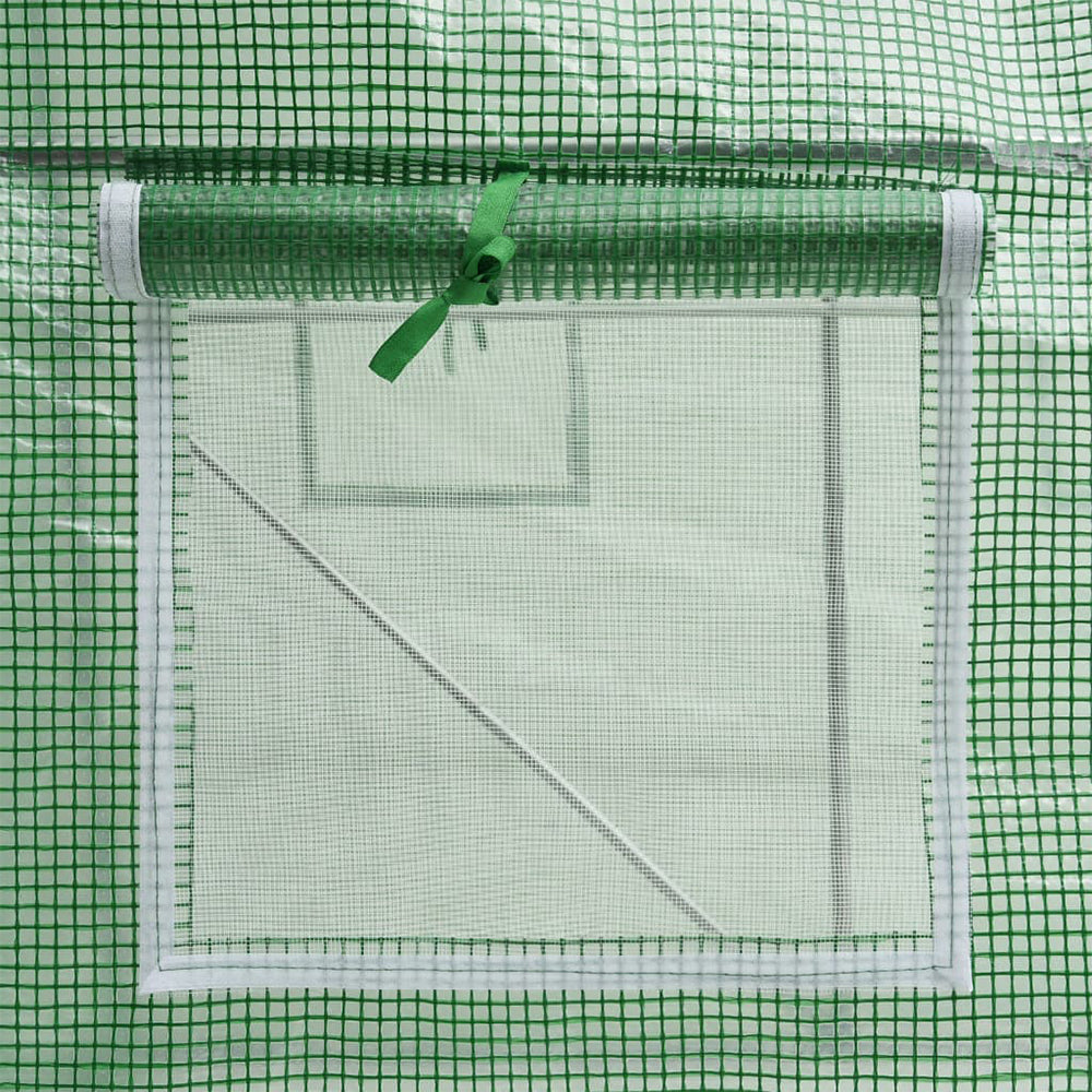 Alagút típusú üvegház 40nm zöld kerti fóliával szilárd szerkezetű galvanizált acélból 10 x 4 x 2 m