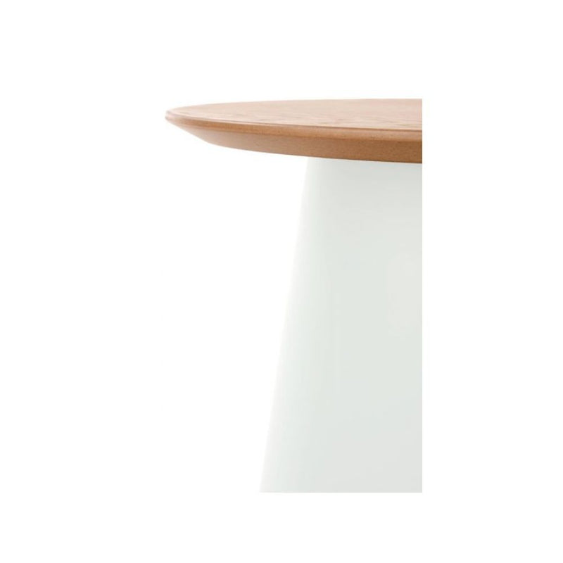 Kávézóasztal azzura-s kerek 49 cm fehér - tölgy