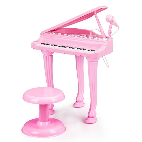 Gyerek zongora mikrofonnal 36 billentyűs rózsaszín