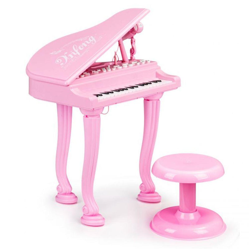 Gyerek zongora mikrofonnal 36 billentyűs rózsaszín