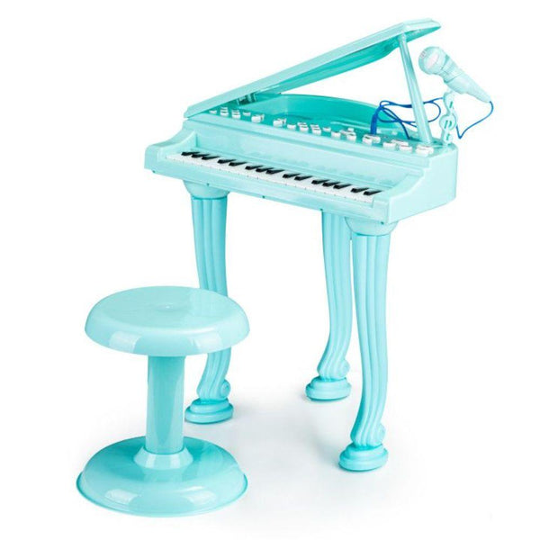 Gyerek zongora mikrofonnal 36 billentyűs - türkiz