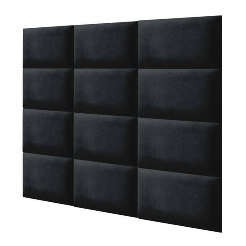 Kárpitozott fal dekorációs panel magic velvet 3d 60 x 30 cm fekete
