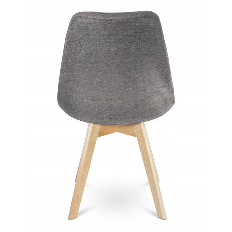 Skandináv stílusú szék bari velur szürke fa 49 x 55 x 82 cm