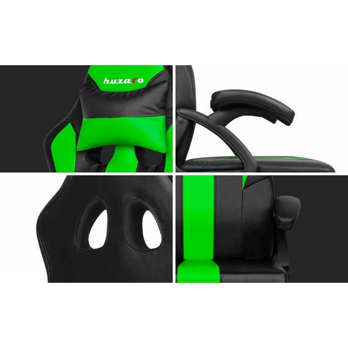 Gaming szék zöld huzaro force 3.0